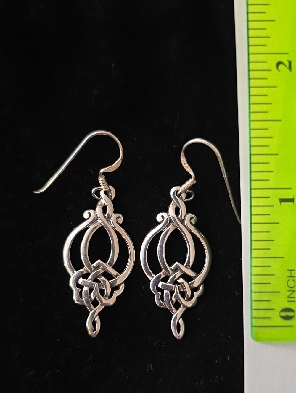 Celtic Heart Knot Sterling Silver Earrings